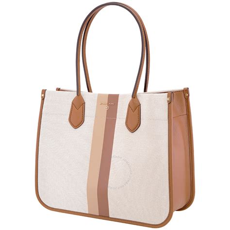 Heidi Large Stripe Canvas Tote Bag .